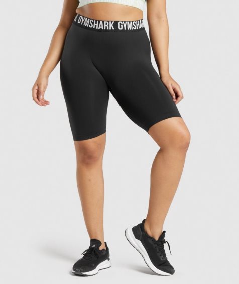 Women's Gymshark Fit Seamless Cycling Shorts Black | NZ 7RVCDI